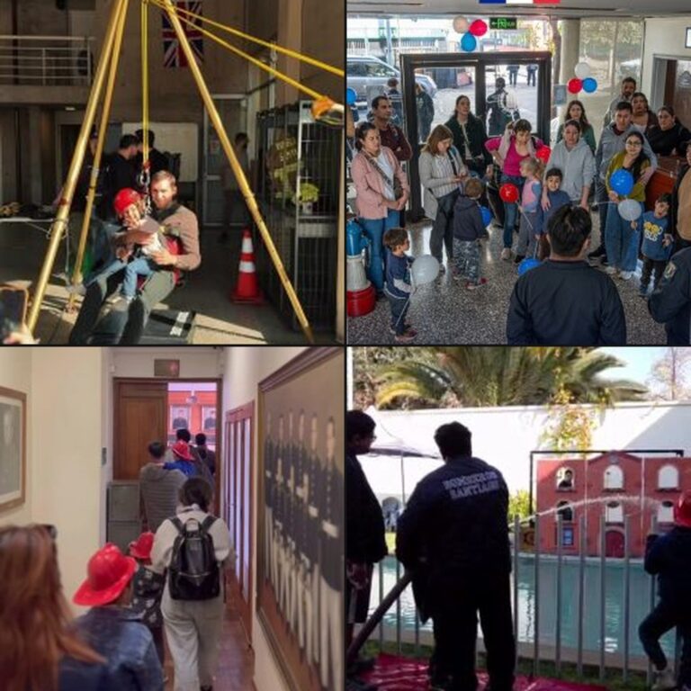 El Día de los Patrimonios movilizó a miles de visitantes al Cuerpo de Bomberos de Santiago